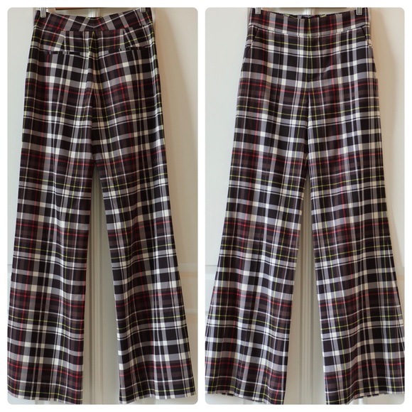 ALICE + OLIVIA Dylan Plaid Wide Leg Pant - Picture 10 of 12